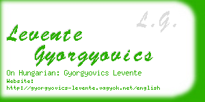 levente gyorgyovics business card